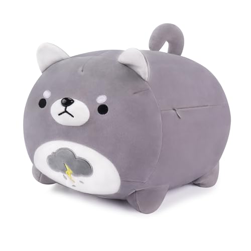 Shiba Inu Plüschtier Süße Plüsch Spielzeug, Molliger Grau Corgi Kuscheltier Weiches Hundekissen zum Schlafen und Umarmen Kawaii Welpe Plüsch Puppe für Jungen und Mädchen, Kindertag Weihnachten, 50cm von Auspicious beginning