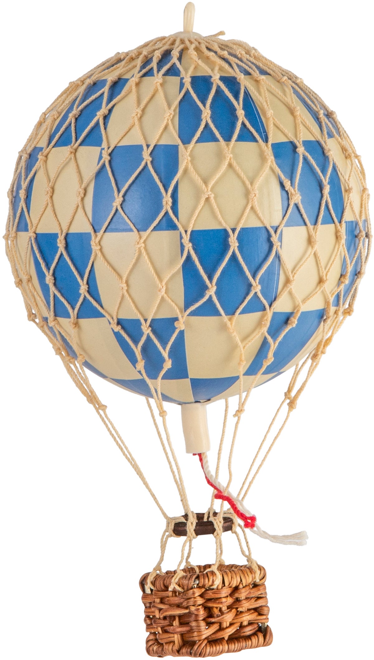 Authentic Models Floating the Skies Heißluftballon Karomuster, Blau von Authentic Models