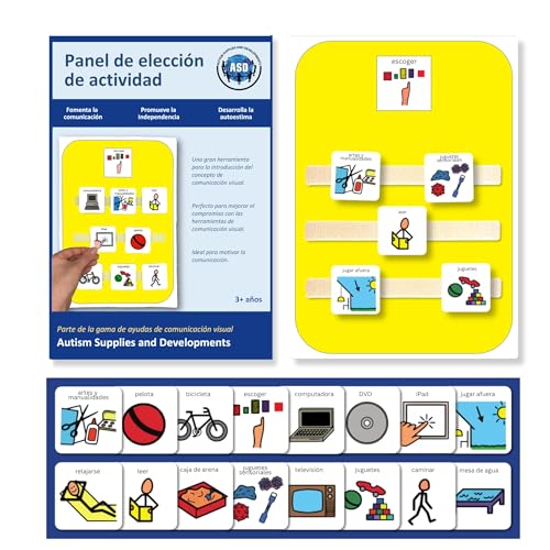 Autism Supplies And Developments ES_AC Visual Activity Choice Board aus Kunststoff (spanisch), blau von Autism Supplies and Developments