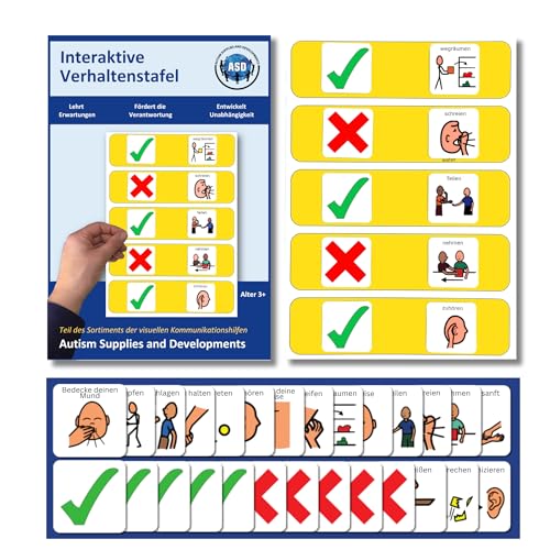 Interaktive Verhaltenstafel Autismus/ADHS Hilfsmittel – Behlohnungstafel Kinder – Robust Hochwertige Visuelle – Management Herausforderndem Verhalten von Autism Supplies and Developments