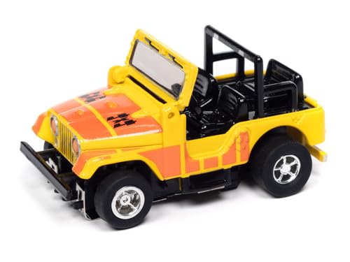 Auto World SC407-2 Yellow Xtraction 1979 Jeep CJ-7 HO Scale Electric Slot Car von Auto World