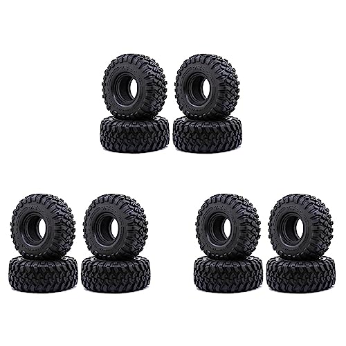 AutoSwan 12 Stück 118MM 1.9 Gummi Reifen Reifen Rad für 1/10 RC Crawler Auto Axial SCX10 90046 AXI03007 TRX4 D90 CC01 von AutoSwan