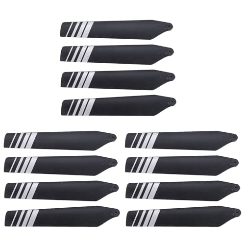 AutoSwan 12Pcs C127 Hauptklinge für Stealth Hawk Pro C127 RC Hubschrauber Flugzeug Drone Ersatzteile Zubehör von AutoSwan