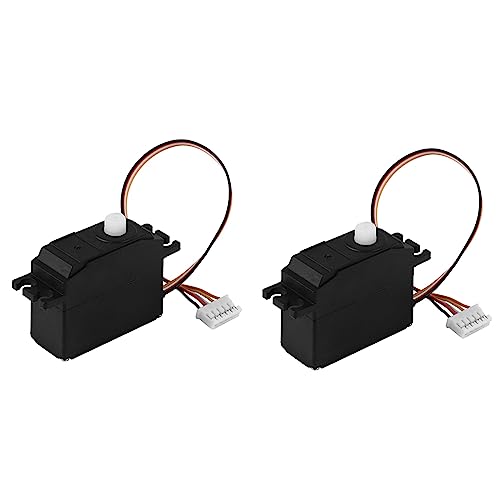 AutoSwan 2X 25G Kunststoff Servo Lenk Getriebe Servo Fuer 1/12 12428 12423 12628 Rc Auto Modell Lenkung Teil Zubehör Mini Rc Servo von AutoSwan