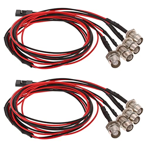 AutoSwan 2X 4 LED Lichter Kit 2 2 Rot für 1/10 1/8 Redcat Axial SCX10 D90 RC Auto von AutoSwan