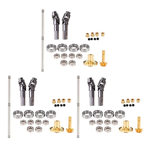 AutoSwan 3X für B-1 B-14 B-24 B24 C14 C-14 1/16 Metall Antriebswelle Zahn Rad Brücke Vorder Achse Voll Metall Kit von AutoSwan