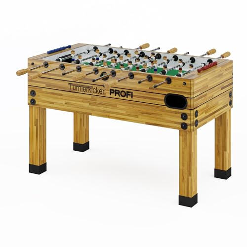 Automaten Hoffmann Profi-Tischkicker | Turnier-Kickertisch aus Holz mit Verchromten Stahlstangen, Profi-Gleitlager, Präzisions-Kugellager | Spielfeld 119x68 cm mit Teflon-Beschichtung | 56 kg von Automaten Hoffmann