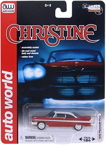 Auto World AWSS6401 Plymouth Fury – Christine – 1/64 – Rot/Weiß von Auto World