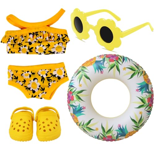 4 Stück Baby Schwimmset,Schwimmset für Puppen,mit Schwimmring Sonnenbrille Badeanzug und Clogs,Rosa Baby Zubehör für 43 cm Puppen 4 Stück Baby Schwimmset,Schwimmset für Puppen,mit Schwimmring Sonnenbrille Badeanzug und Clogs,Rosa Baby Zubehör für 43 cm Puppen von Auzlya
