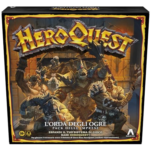 Avalon Hill, HeroQuest, Set der Unternehmen L'Orda dei Ogre, Rollenspiel, zum Spielen benötigen Sie das HeroQuest Basis-Spielsystem - italienische Version von Hasbro