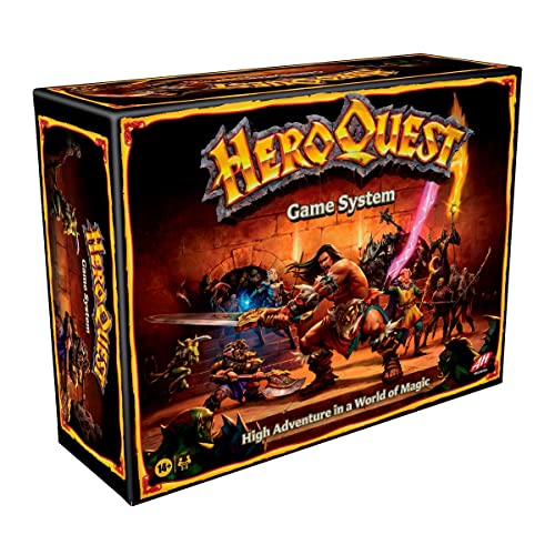 Avalon Hill HeroQuest Basisspiel Brettspiel, Dungeon Crawler Fantasie-Abenteuerspiel ab 14 Jahren, für 2 − 5 Spieler, ENGLISCHE Sprache HAS2847U von Monopoly