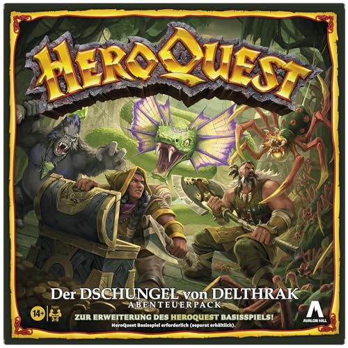 Avalon Hill HeroQuest Der Dschungel von Delthrak Abenteuerpack, HeroQuest Basisspiel erforderlich, Rollenspiel - Deutsche Version von Hasbro