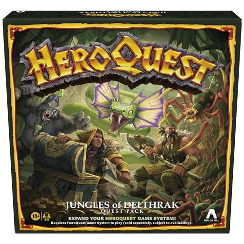 Avalon Hill HeroQuest Jungles of Delthrak Quest Pack, Rollenspiele, ab 14 Jahren, für 2 bis 5 Spieler, benötigt HeroQuest-Spielsystem zum Spielen (Englisch) von Avalon Hill