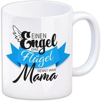 Kaffeebecher "Einen Engel ohne Flügel nennt man Mama" aus Keramik, 330ml von Avandu GmbH