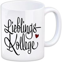 Kaffeebecher "Lieblingskollege" aus Keramik, 330ml von Avandu GmbH