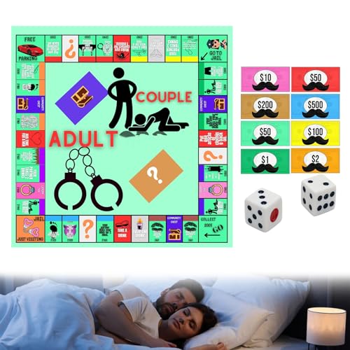 Adultopoly-Brettspiel, Adultopoly-Brettspiel Für Paare, Brettspiel Für Paare, Adultopoly-Brettspielabend Für Paare, Adultopoly-Brettspiel Für Paare (1 Set) von Avanise