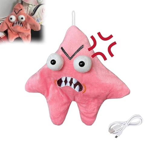 Avanise Grumpy Seestern Spielzeug, Angry Star Spielzeug, Angry Star Spielzeug, Angry Star Gesicht Plüsch, Bewegliche Angry Star Fish Plüsch Puppe (Rosa-1 Stück,Standard) von Avanise