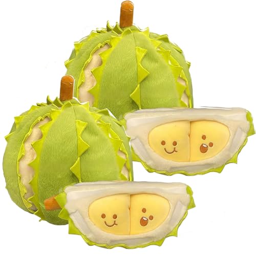 Avanise Kreatives Abnehmbares Durian-Spielzeug, Durian-Obst-Spielzeug, Durian-Stressabbau-Spielzeug, Durian-Entspannungs-Dekompressionsspielzeug, Simuliertes Durian-Sensory-Spielzeug (2pcs) von Avanise