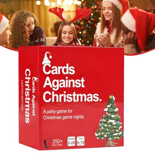 Cards Against Christmas – EIN Party-Kartenspiel Für Den Weihnachtsspieleabend, Weihnachtsfreundliches Fehdenspiel, Spiel Für Weihnachtsnächte, Familienspiele Für Weihnachtsnächte (1 Set) von Avanise