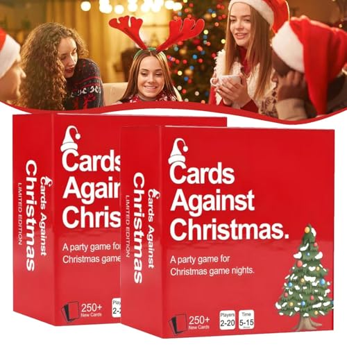 Cards Against Christmas – EIN Party-Kartenspiel Für Den Weihnachtsspieleabend, Weihnachtsfreundliches Fehdenspiel, Spiel Für Weihnachtsnächte, Familienspiele Für Weihnachtsnächte (2 Sets) von Avanise