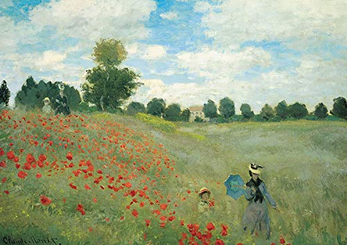 AveJoys 1000 Teile Puzzle für Erwachsene Mohnblumen bei Argenteuil von Claude Monet 27,56 x 19,69 Zoll Puzzle für Erwachsene Lernspiel Herausforderung Spielzeug 1000 Teile Puzzles für Erwachsene von AveJoys