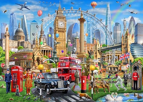 AveJoys Puzzle für Erwachsene 1000 Teile London Impression 70 x 50 cm Puzzles für Erwachsene Pädagogisches Spiel Herausforderung Spielzeug 1000 Teile Puzzles für Erwachsene Kinder von AveJoys