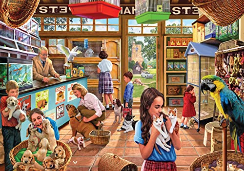 Puzzles für Erwachsene 500 Teile Pets Shop 52 x 38 cm Puzzles für Erwachsene Lernspiel Herausforderung Spielzeug 1000 Teile Holzpuzzles für Erwachsene Kinder von AveJoys