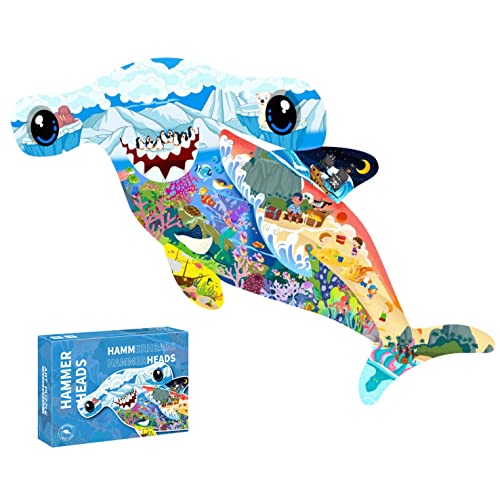 Hammerhai Kinderpuzzle Teile Puzzles für Kinder im Alter von 4 5 6 7 8 9 10 Jahren, Lernspielzeug Geschenk Puzzles für Kinder im Alter von 8-10 Jahren für Jungen und Mädchen von AveJoys