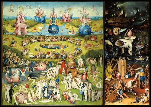 Puzzle 1000 Teile Erwachsene Der Garten der irdischen Freuden von Hieronymus Bosch 70 x 50 cm Puzzles für Erwachsene Lernspiel Herausforderungsspielzeug 1000-teilige Puzzles für Erwachsene Kinder von AveJoys