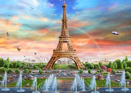 AveJoys Puzzle für Erwachsene 1000 Teile Eiffelturm 70 x 50 cm Puzzles für Erwachsene Pädagogisches Spiel Herausforderung Spielzeug 1000 Teile Puzzles für Erwachsene Kinder von AveJoys