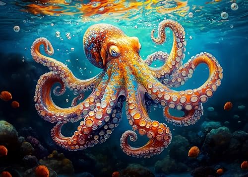 Puzzle für Erwachsene 1000 Teile Oktopus 70 x 50 cm Puzzles für Erwachsene Pädagogisches Spiel Herausforderung Spielzeug 1000 Teile Puzzles für Erwachsene Kinder von AveJoys