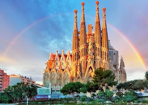 Puzzle für Erwachsene 1000 Teile Sagrada Familia 70 x 50 cm Puzzles für Erwachsene Pädagogisches Spiel Herausforderung Spielzeug 1000 Teile Puzzles für Erwachsene Kinder von AveJoys