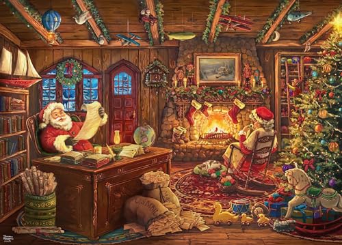 Puzzles für Erwachsene 1000 Teile Weihnachtsmann Paar 27,56 x 19,69 Zoll Puzzles für Erwachsene Pädagogische Herausforderung 1000 Teile Puzzles von AveJoys