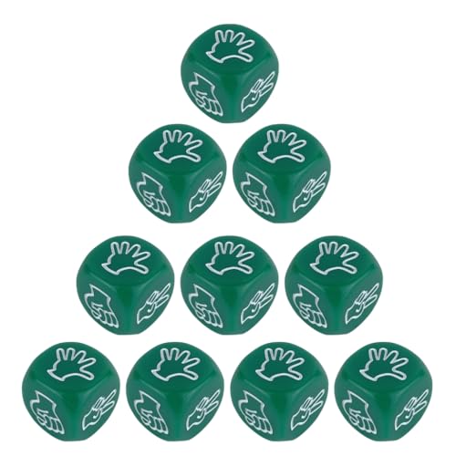 Avejjbaey 10pcs Finger Rateing Game Dices 20mm Rock Paper Scissor Game Dices 6 Seitig Acryl Dices Partyspiel Für Erwachsene Kinder von Avejjbaey