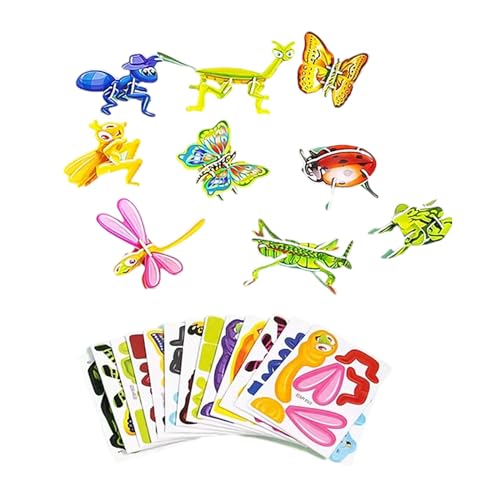 Avejjbaey 25sheets/Set Puzzle Toy Cartoon Animal Theme 3D Preschool Educational Training Toy von Avejjbaey