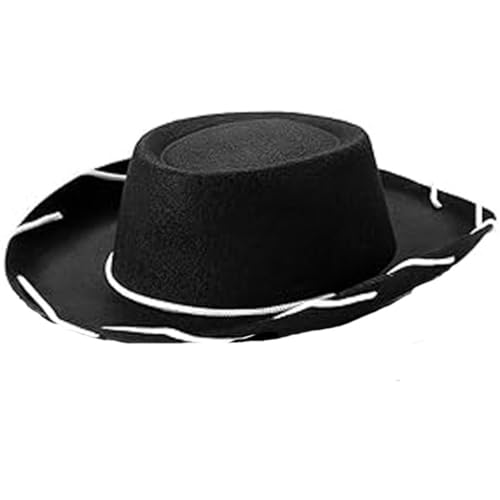 Avejjbaey Cool Western Brauner Roter Cowboyhut Verstellbar Für Halloween Rollenfestivals Themenparty Kostüme Für Jungen Mädchen von Avejjbaey