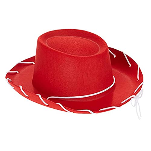 Avejjbaey Cool Western Brauner Roter Cowboyhut Verstellbar Für Halloween Rollenfestivals Themenparty Kostüme Für Jungen Mädchen von Avejjbaey