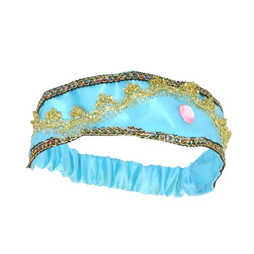 Avejjbaey Prinzessin Stirnband Für Halloween Party Cosplay Blue Princess Kostüm Dress Up Classical Arabian Princess Kostüm von Avejjbaey