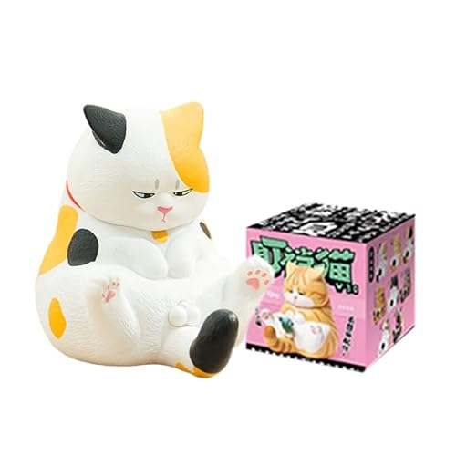 Aven Rabbit Cute Staring Daze Cat Series 3 Blind Box Actionfigur Mystery Box Nette zufällige Spielzeuge Geburtstagsgeschenk Weihnachten Sammelspielzeug für Desktop Ornamente, 1PC von Aven Rabbit