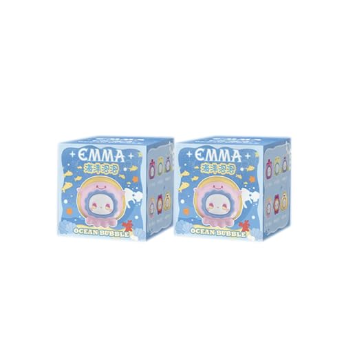 Emma Ocean Bubble Serie Blind Box Action Figuren Mystery Box Nette zufällige Spielzeuge Geburtstagsgeschenk Weihnachten Sammelspielzeug für Desktop Ornamente,2 PCS von Aven Rabbit