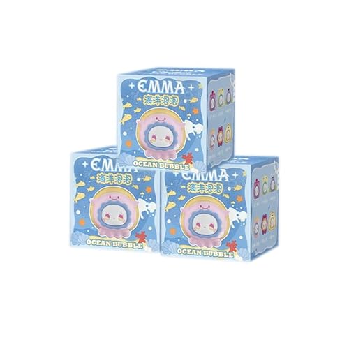 Emma Ocean Bubble Serie Blind Box Action Figuren Mystery Box Nette zufällige Spielzeuge Geburtstagsgeschenk Weihnachten Sammelspielzeug für Desktop Ornamente,3 PCS von Aven Rabbit