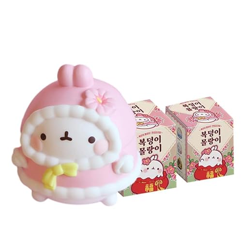 MOLANG Rabbit Blessing Series Blind Box Action Figures Mystery Box Cute Random Toys Birthday Gift Christmas Collectible Toy for Desktop Ornaments, （2 Pack） von Aven Rabbit