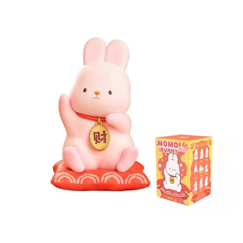 MOMO Bunny Wish Serie Blind Box Action Figuren Mystery Box Nette zufällige Spielzeuge Geburtstagsgeschenke Weihnachten Sammelspielzeug für Desktop Ornamente, 1PC von Aven Rabbit