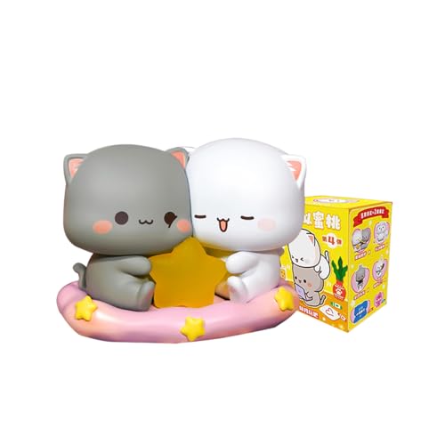 Mitao Cat Series 4 Blind Box Kawaii Figuren Action Random Collection Guess Blind Bag Sammlerstück Desktop Ornamente Niedliches Modell Geburtstagsgeschenk (1 Pack) von Aven Rabbit