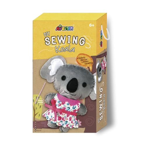 Avenir 01376 DIY Nähset, Sewing Koala, Bastelset für Kinder, Kreativ-Set, ab 6 Jahren von Avenir