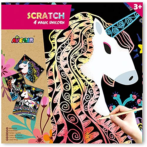 Avenir 31545 6301545 Scratch Magic Unicorn, Mehrfarbig von Avenir