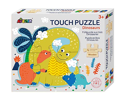 Fühlpuzzle Dinosaurier, Puzzle für Kinder ab 3 Jahren, 4x4 Teile von Avenir