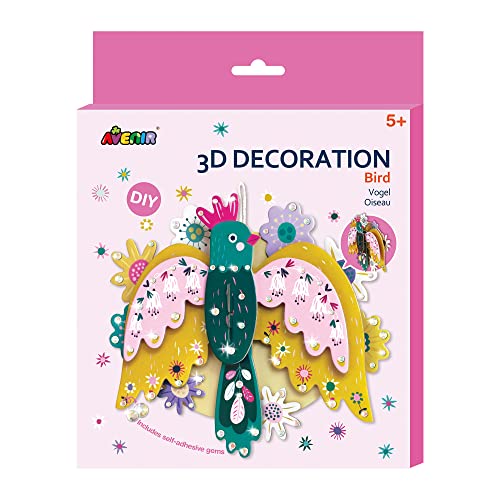 Avenir 6305067, 3D Dekoration Vogel, Kreativ-Kit, Bastelset für Kinder ab 5 Jahren von Avenir