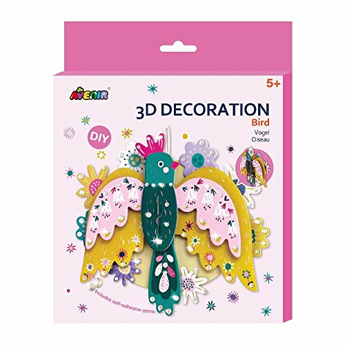 Avenir 6305067, 3D Dekoration Vogel, Kreativ-Kit, Bastelset für Kinder ab 5 Jahren von Avenir