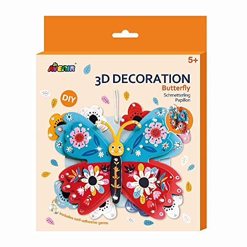 Avenir 6305068, 3D Dekoration Schmetterling, Kreativ-Kit, Bastelset für Kinder ab 5 Jahren von Avenir